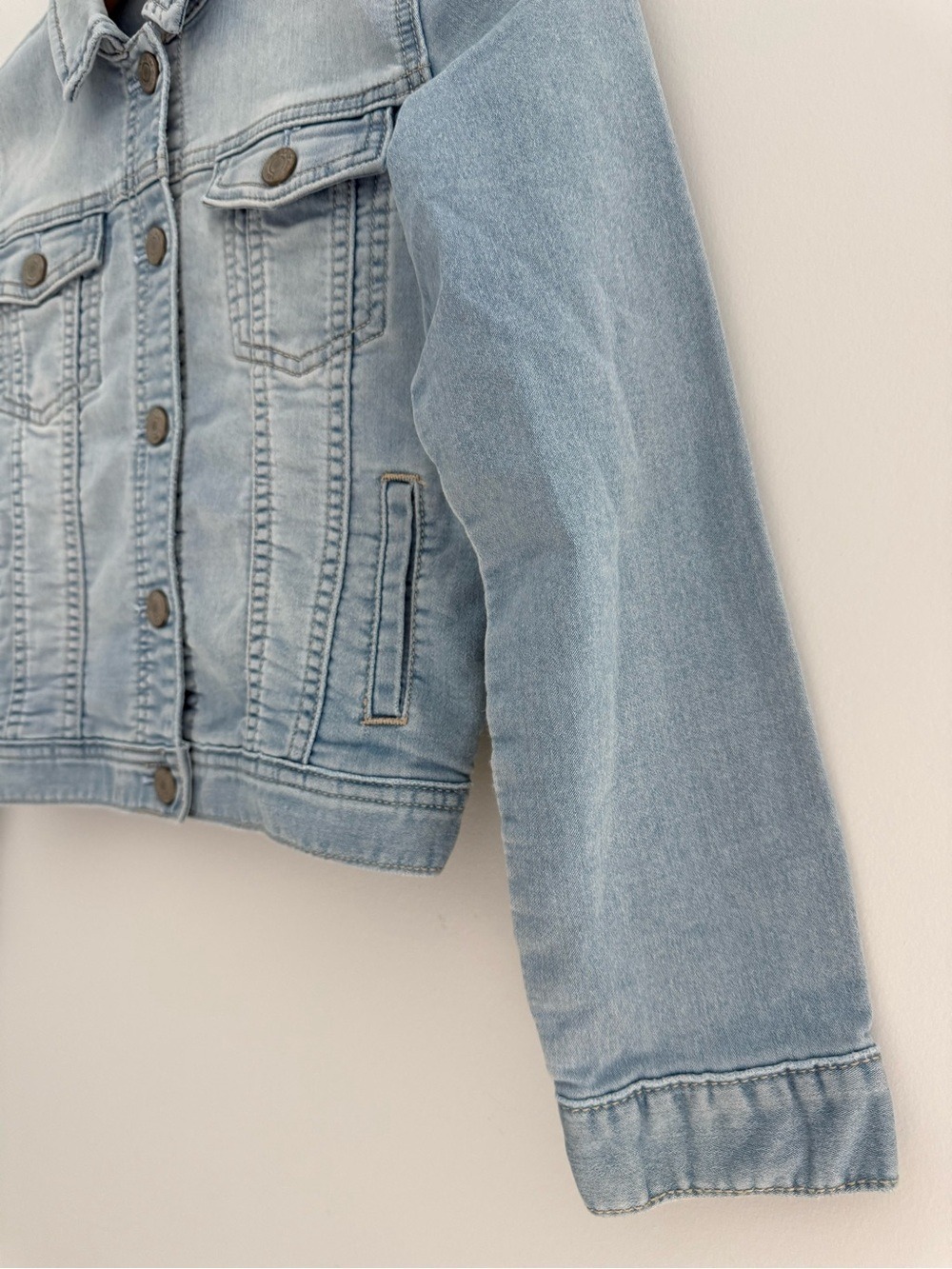 Gap Super Soft Girl Denim Jean Jacket Light Wash Size Large - Picture 6 of 13